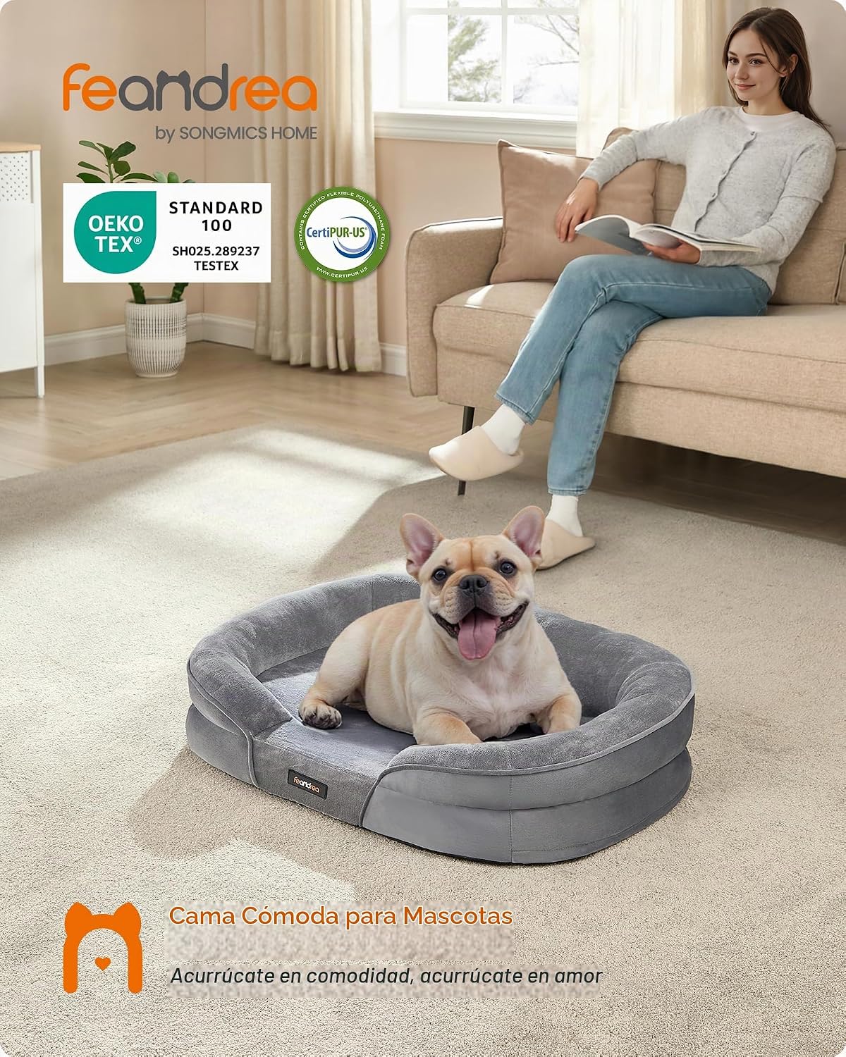 Feandrea Cama ortopédica para perro, sofá para perros de 30 pulgadas con