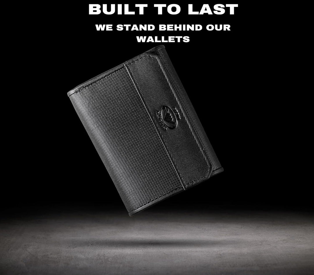 Stealth Mode Billetera triple de piel con bloqueo RFID para hombre,...