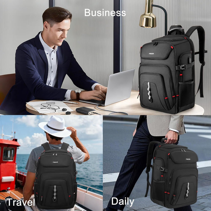 MOSISO Mochila para laptop de 18.4 pulgadas con puerto de carga USB...