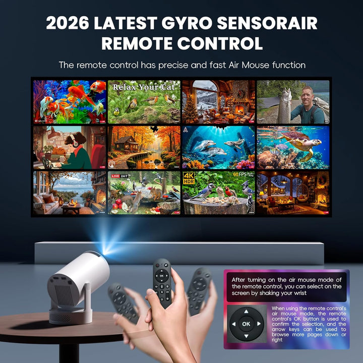 [Aplicaciones integradas y actualizadas en 2026] Mini proyector con...