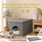Caja de arena para gatos, caja de arena oculta impermeable y a prueba de