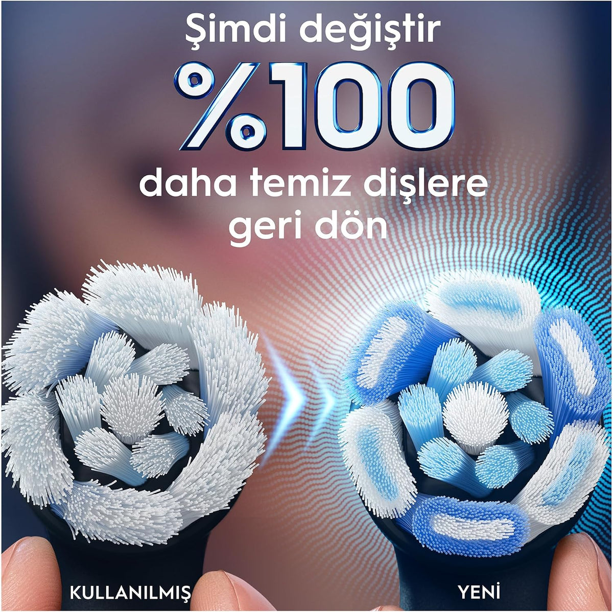 Oral-B Ultimate Clean - Juego de cepillos genuinos negros de repues...