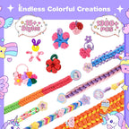 Nicella Kit de fabricación de pulseras, regalos para niñas de 8 a 12 años, kit de telar de tejido, más de 1300 piezas de kits de manualidades para niños con 2 peines de tejido, regalos de Pascua para niñas de 6, 7, 8, 9, 10, 11, 12 años