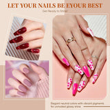 Kit de esmalte de uñas de gel con lámpara de uñas, kit de uñas de g...