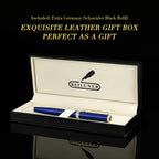 BEILUNER Bolígrafo de Bola de Lujo, Ribete de Oro de 24K, Diseños Nobles y Elegantes, Repuesto de Tinta Schneider, El Mejor Juego de Regalo de Bolígrafo de Bola para Hombres y Mujeres, Profesional