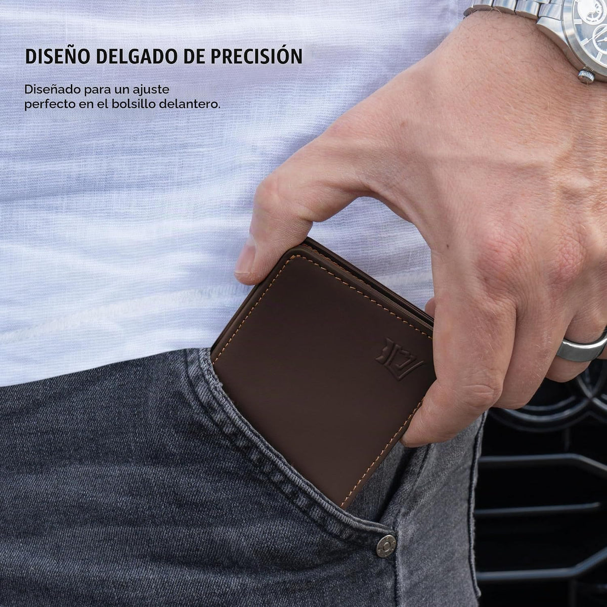 Kings Loot Cartera para hombres, bloqueo RFID, bolsillo para efectivo