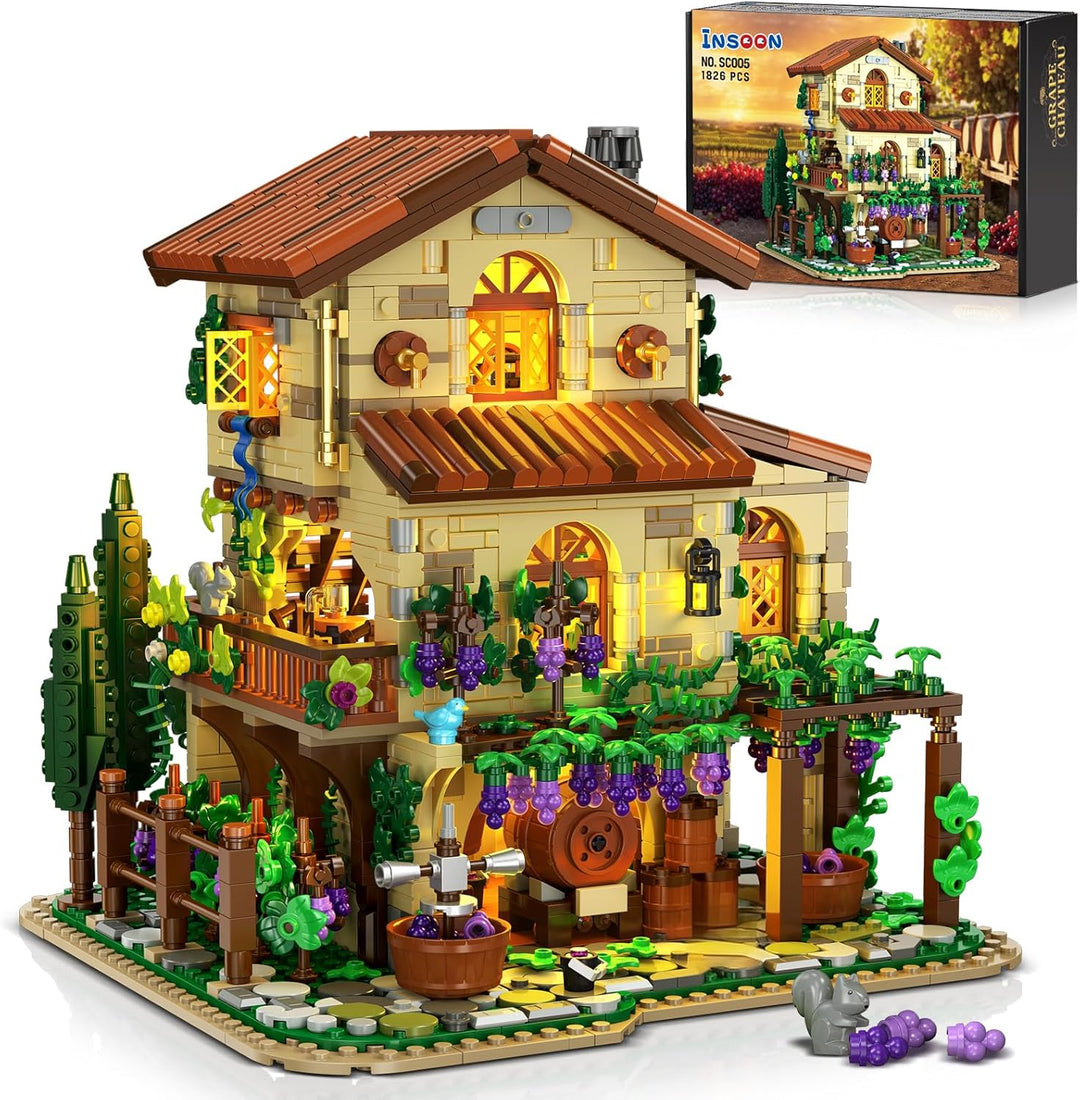 Winery Chateau - Juego de construcción de casa con luces