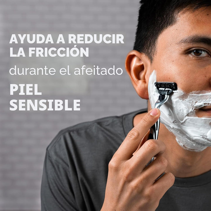 Gillette Crema de afeitar espumosa, piel sensible, 11 onzas (paquet...