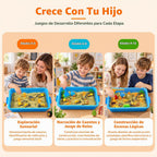 Caja de arena sensorial de construcción con tapa