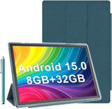 Tableta de 10 pulgadas Android 15 Tablets con estuche Stylus 8GB RA...