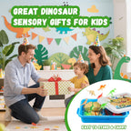 Kit de arena sensorial de dinosaurio, caja de arena sensorial con
