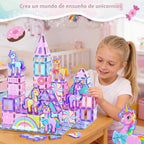 GobiDex Juego de construcción de 100 piezas de azulejos magnéticos de