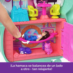 Polly Pocket Muñecas y juego de muñecas, Set Sail Kitty Compact, juguete de viaje con 1 micro muñeca, gatos de mascotas, comida y accesorios de estilo de moda