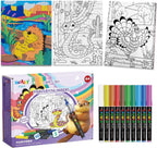 SNEILJOY Kit de pintura por números para niños de 4 a 12 años, juego de 3