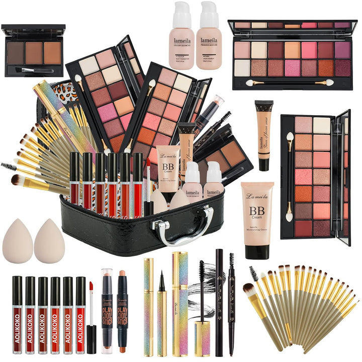 Kit completo de maquillaje todo en uno para mujeres, incluye paleta...