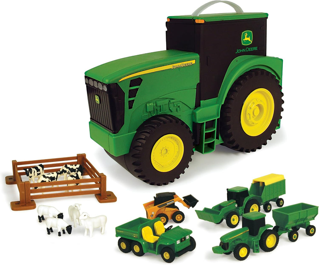 TOMY John Deere Tractor Toys - Juego económico y funda de transporte