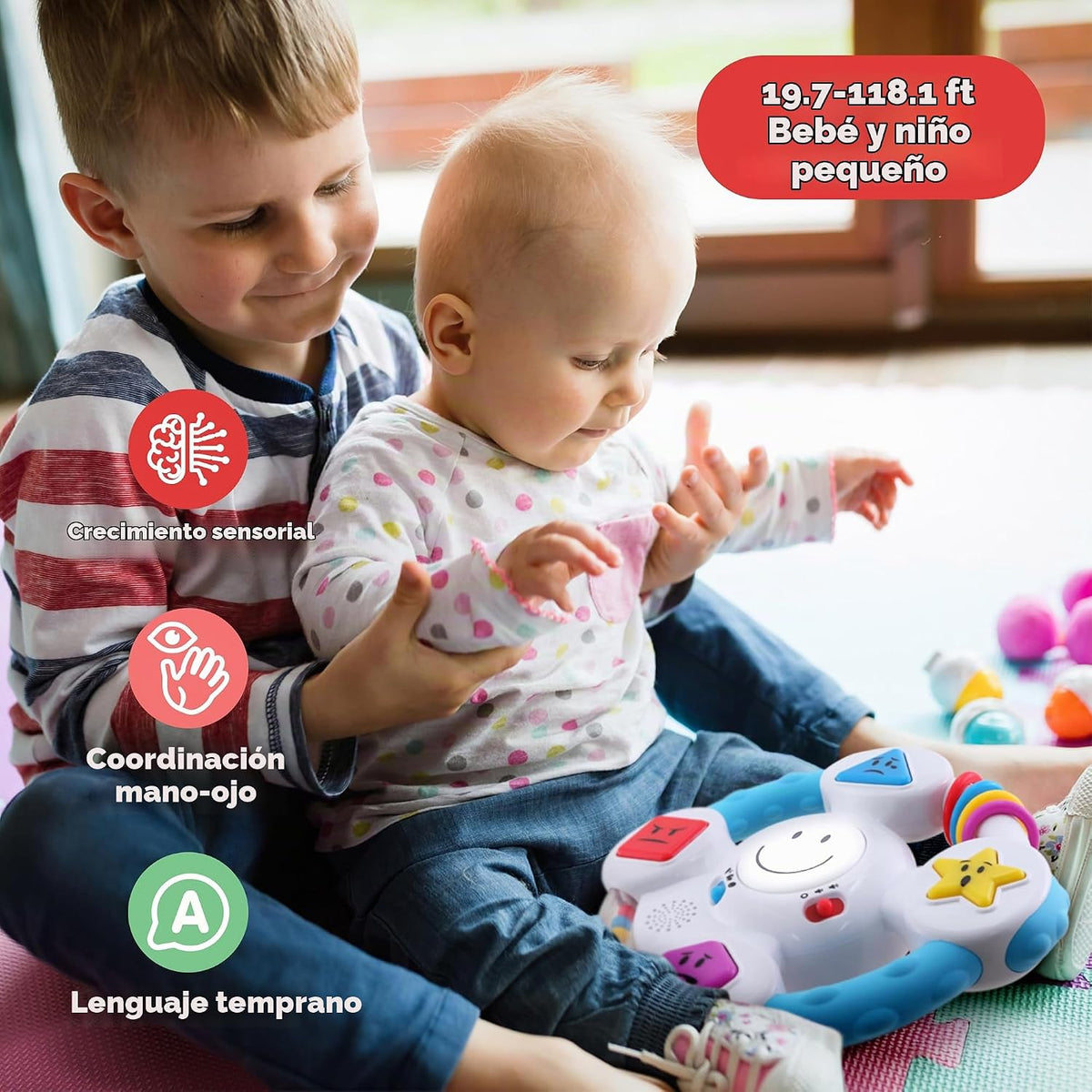 Best Learning My Spin & Learn Steering Wheel – volante de actividad educativa, juguete para bebés pequeños.