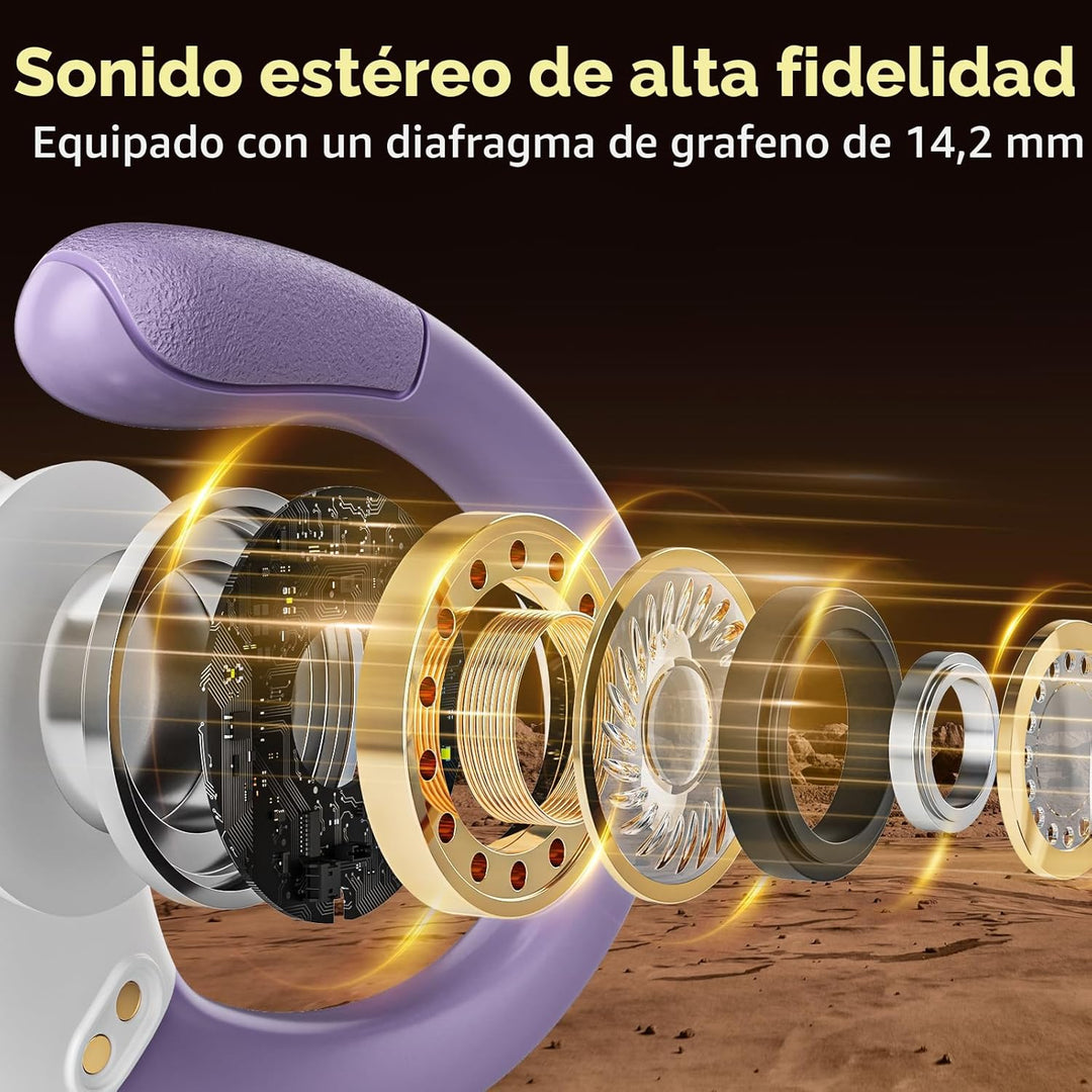 HAOYUYAN Auriculares inalámbricos Bluetooth 5.3 con reproducción de...