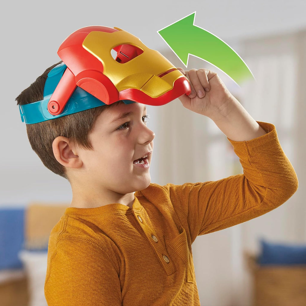 Marvel Iron Man and His Awesome Friends Juego de rol de héroe de alta tecnología, máscara de Iron Man y guante electrónico, juguetes de superhéroes para niños, a partir de 3 años