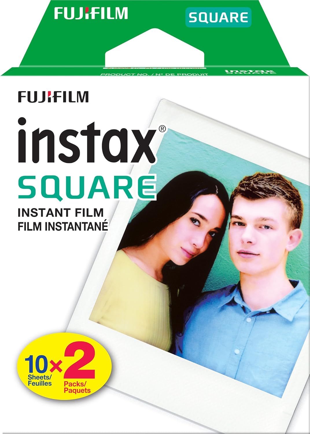 Fujifilm Película Instax Square Twin Pack (20 exposiciones) y pelíc...