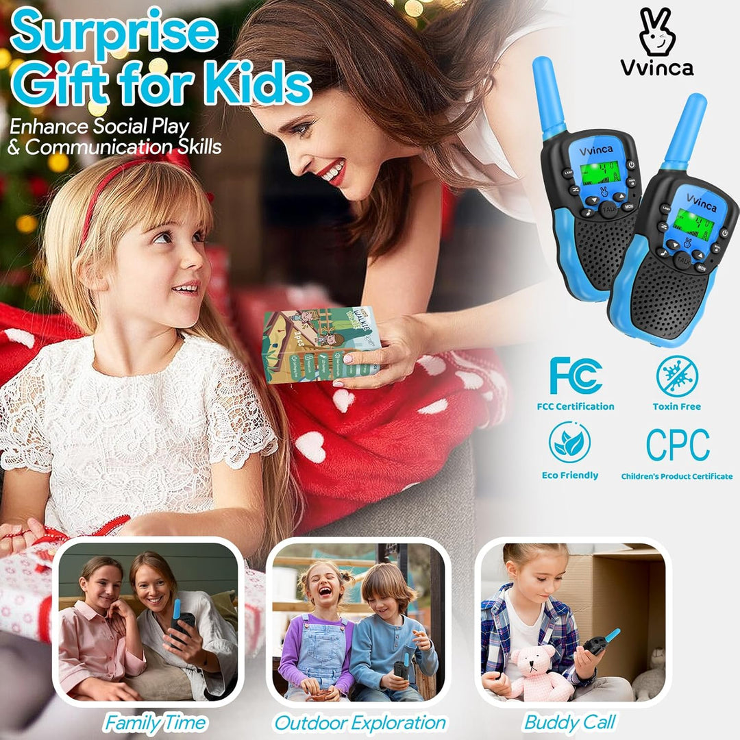 Vvinca Walkie Talkies - Juguetes para edades de 5 a 7 años, regalos...