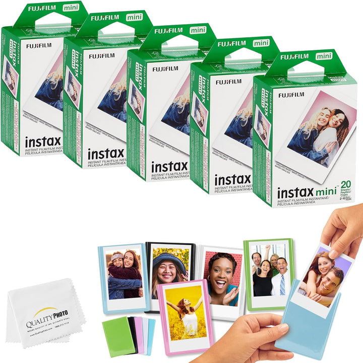 Películas Fujifilm Mini Instax + Marcos de foto magnéticos coloread...