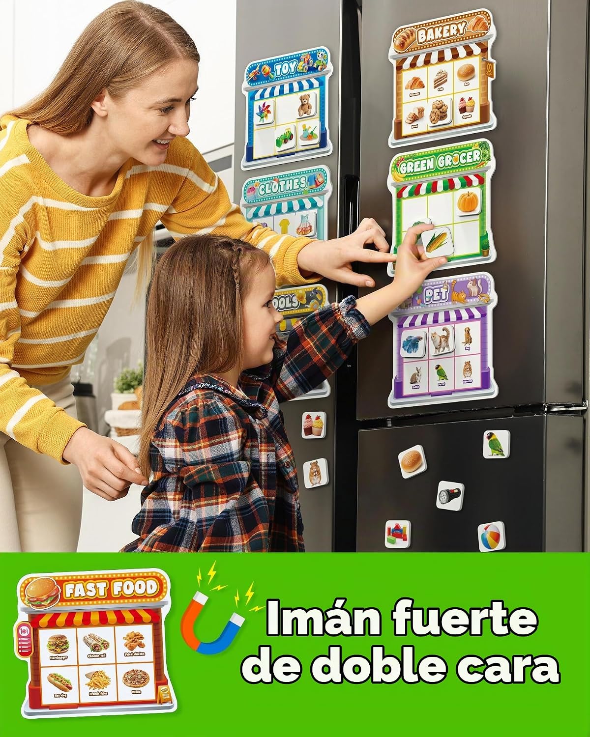 Coogam - Juguetes de clasificación magnética, juego de imanes