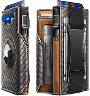 KEMISANT Billetera Airtag para hombre, delgada con bolsillo frontal...