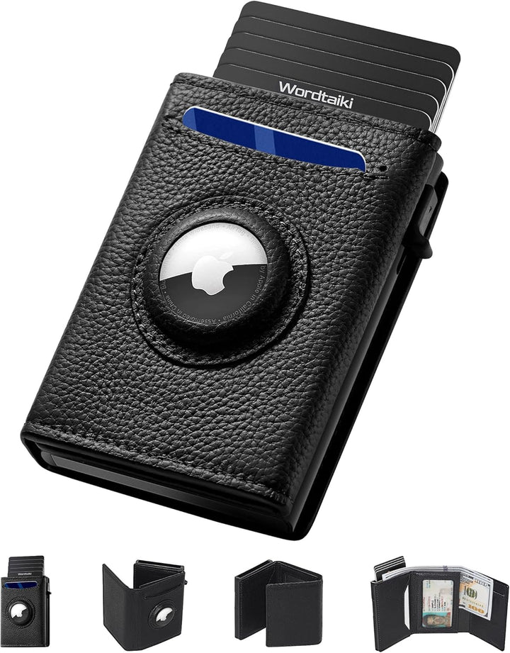 Wordtaiki Billetera inteligente para hombre para AirTag, billetera...