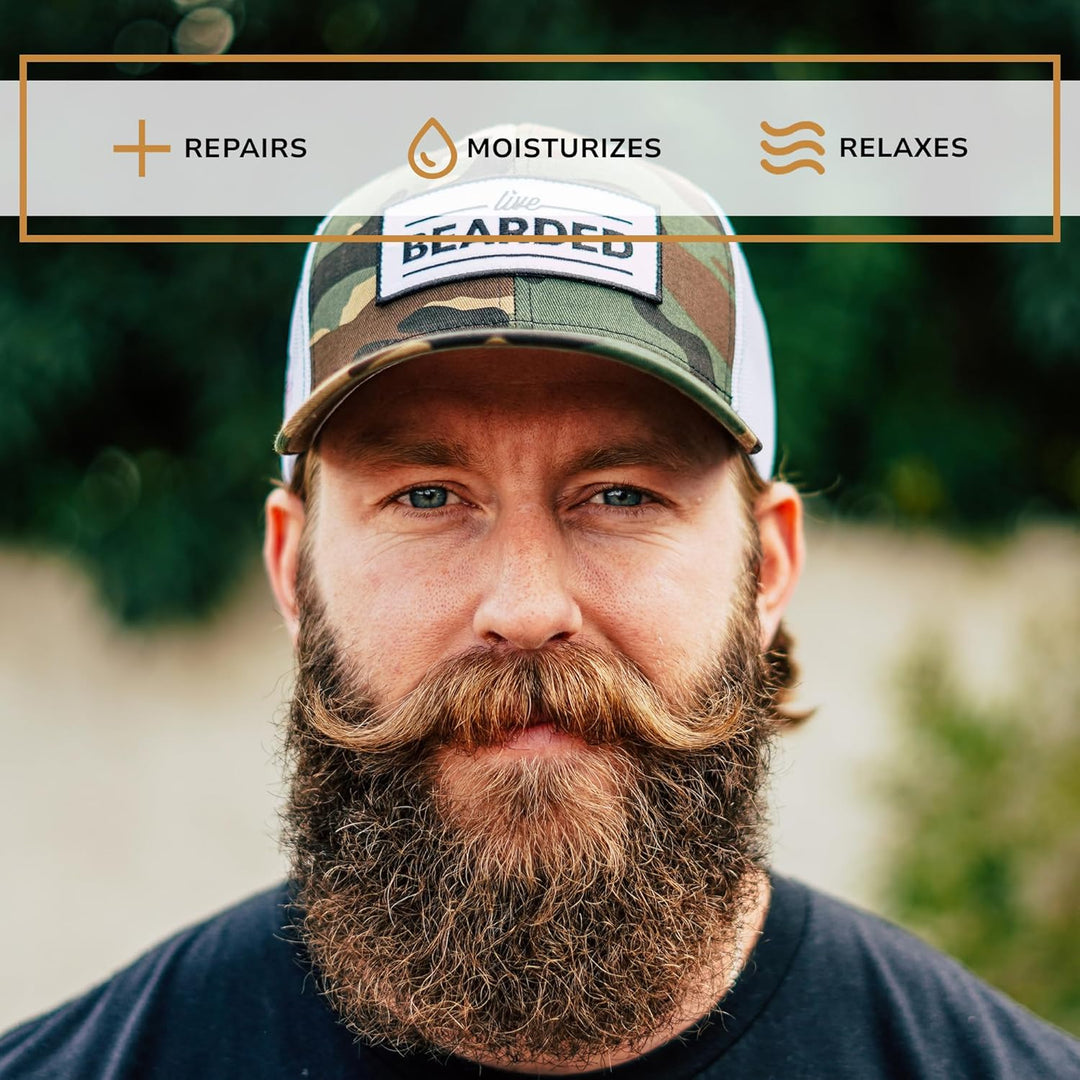 Live Bearded: Kit de aseo para barba con aceite de barba y bálsamo...