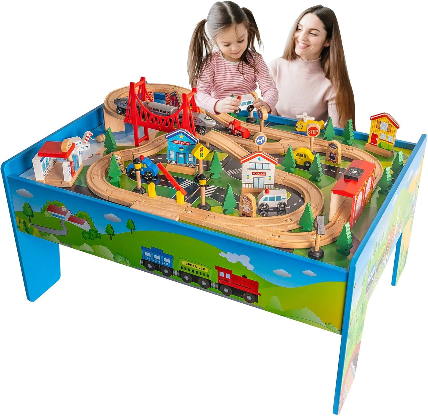 FUNPENY Juego de mesa de trenes de juguete juegos de pista