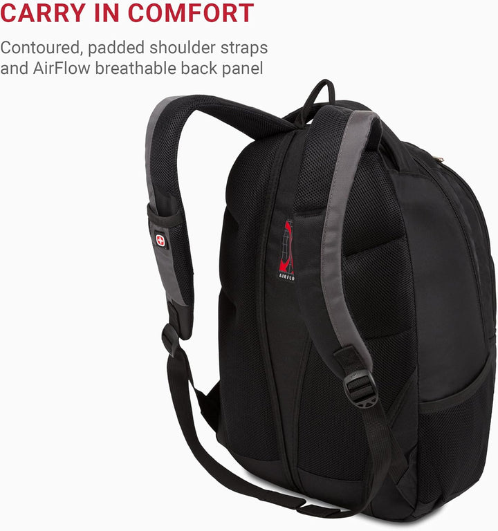SwissGear 1186 Travel Gear - Mochila elástica ligera, Negro\/Gris,...