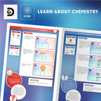 Lámpara Discovery Kit de ciencia de reacciones radicales – 31 experimentos STEM Lab para niños | Juego de actividades de bricolaje con herramientas químicas, molde de volcán, nieve instantánea, juguete