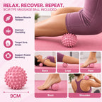 Tapete de yoga extra grueso, antideslizante de 0.591 in NBR, 72 x 24 pulgadas, viene con bola de masaje TPE y cronómetro digital, alfombrilla de entrenamiento para ejercicio en casa, fitness, pilates