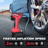 Inflador de neumáticos, compresor de aire portátil compatible con b...