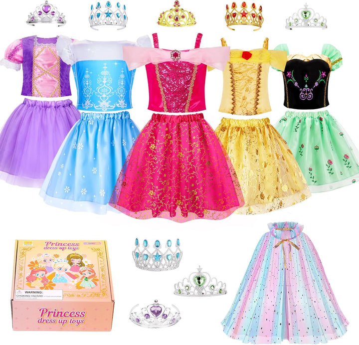 Meland Vestido de princesa - Ropa de vestir para niñas con juguetes...