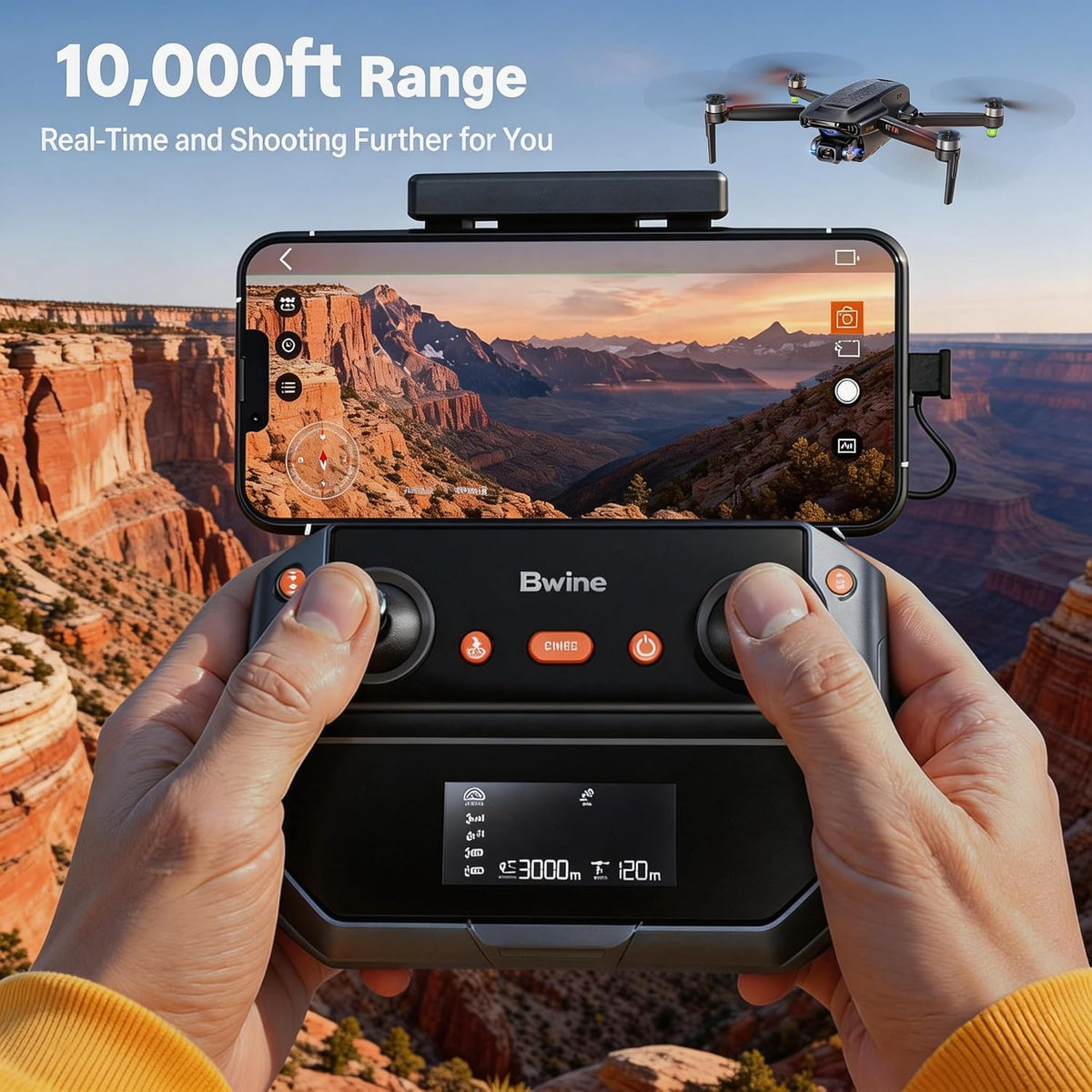 Bwine F7GIM 4K Video 6K Foto Drones con cámara para adultos cardán de 3