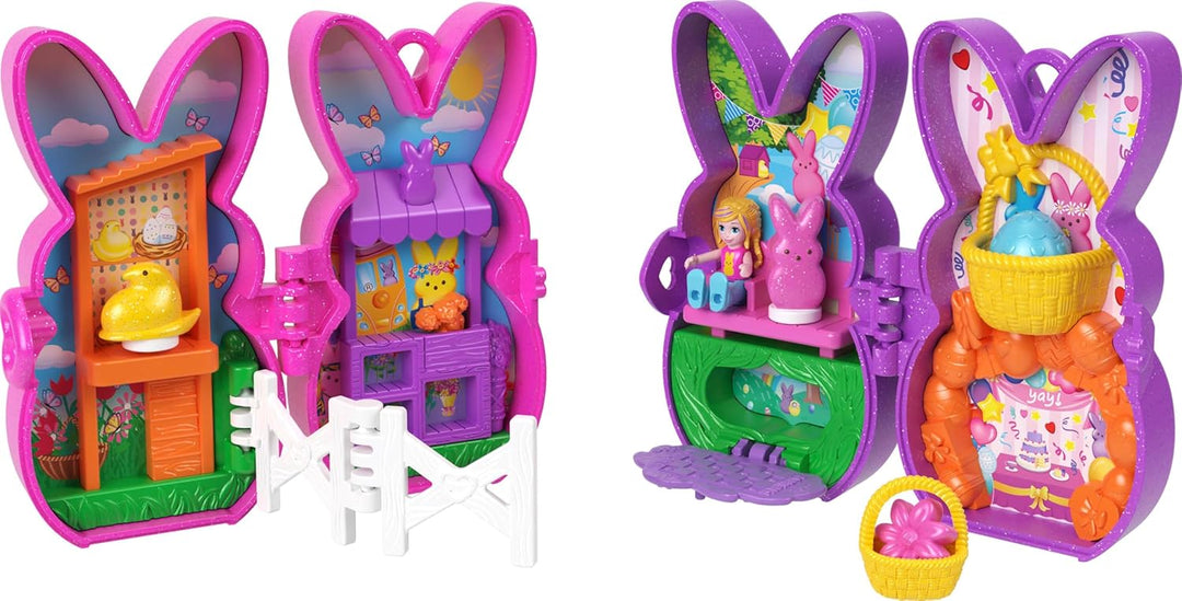 Polly Pocket x Peeps 6 micro muñecas y 2 juegos con 6