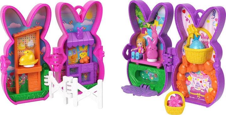 Polly Pocket x Peeps 6 micro muñecas y 2 juegos con 6