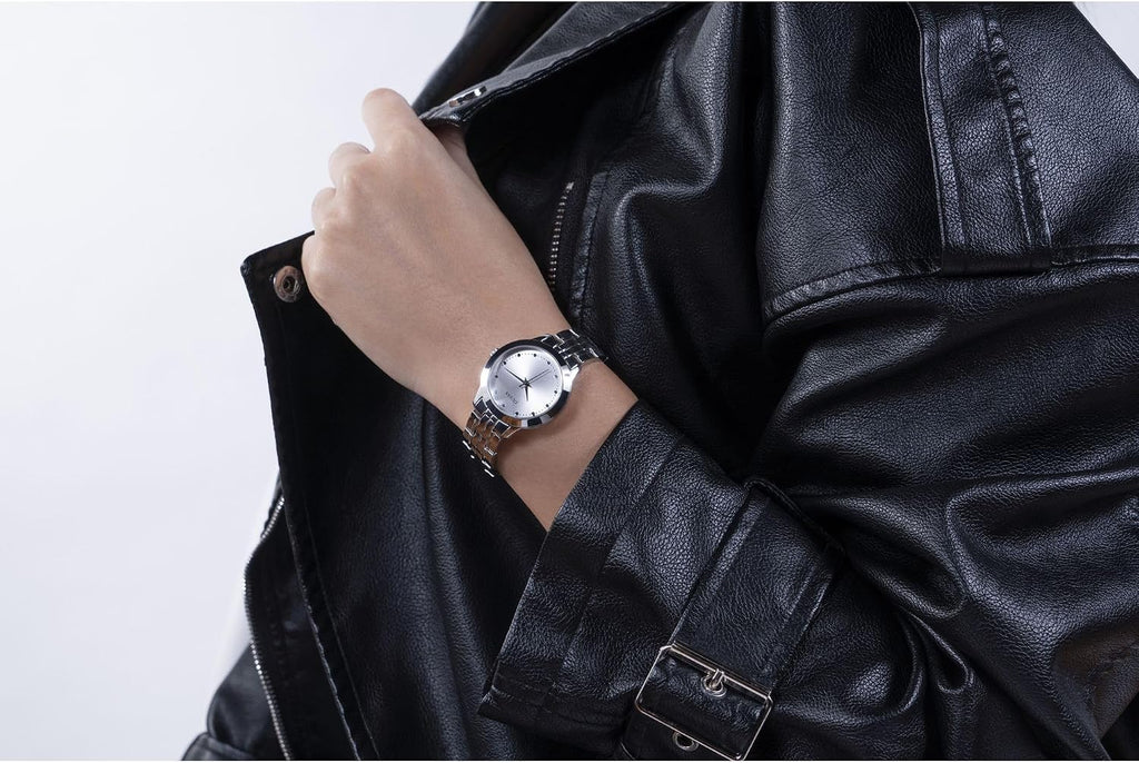 GUESS Mujer | Reloj analógico de vestir | Caja de acero inoxidable | Brazalete de acero inoxidable | Resistencia al agua 30M
