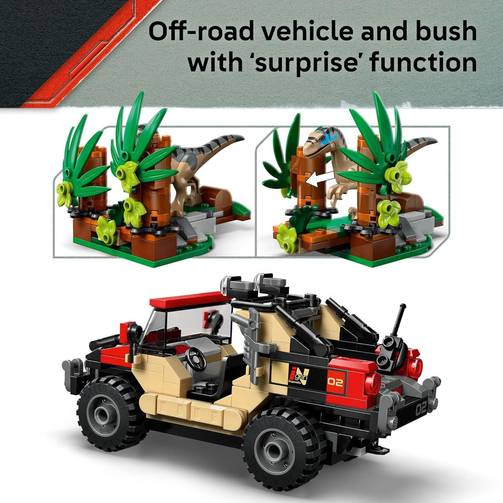 LEGO Jurassic World Raptor Off-Road Escape - Juego de
