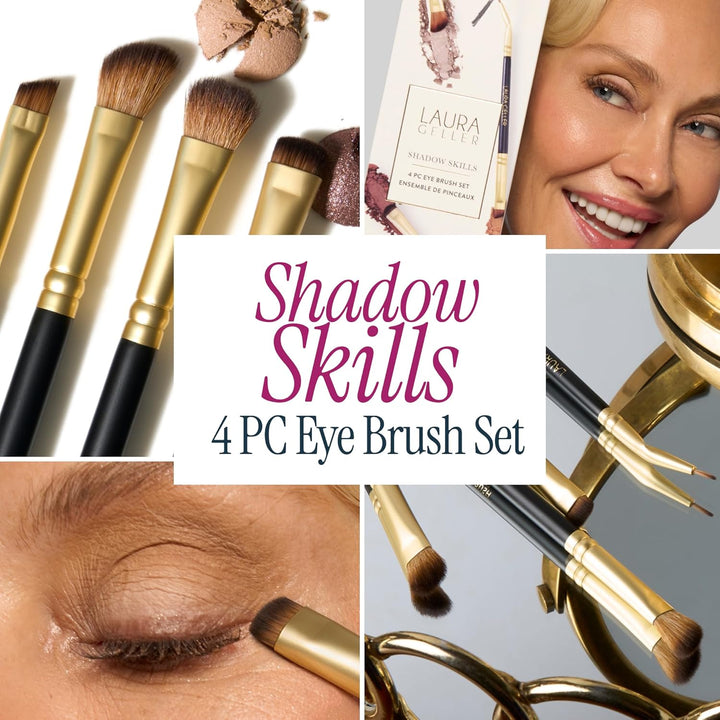 LAURA GELLER NEW YORK Shadow Skills - Juego de 4 brochas para sombr...