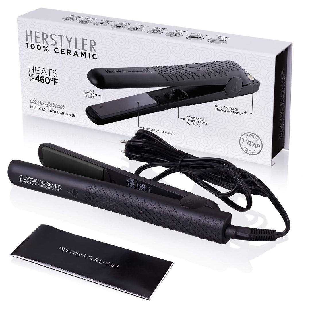HerStyler Grande - Plancha rizadora y plancha para siempre, color n...