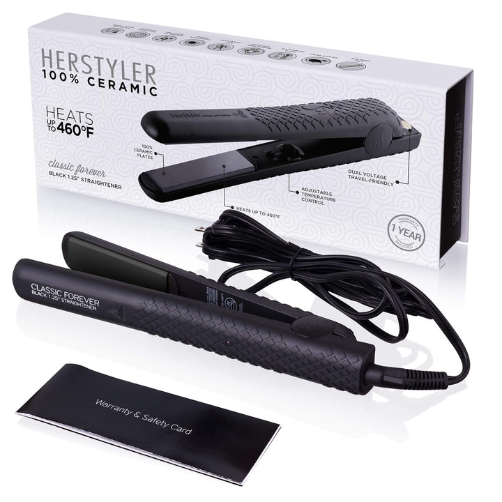 HerStyler Grande - Plancha rizadora y plancha para siempre, color n...