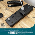 Protectores contra sobrecargas Philips con puertos USB