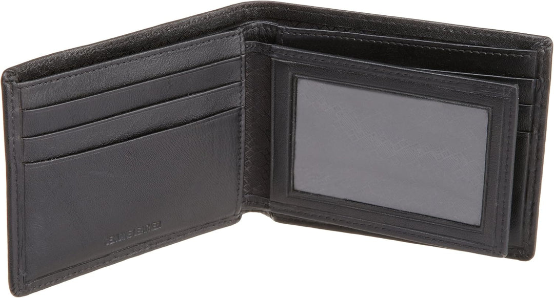 Perry Ellis Park Avenue - Cartera de piel 100% con tarjeta, plegabl...