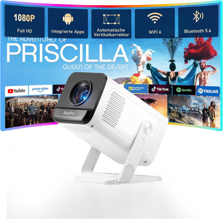 [Aplicación con licencia oficial y enfoque manual] Mini proyector i...