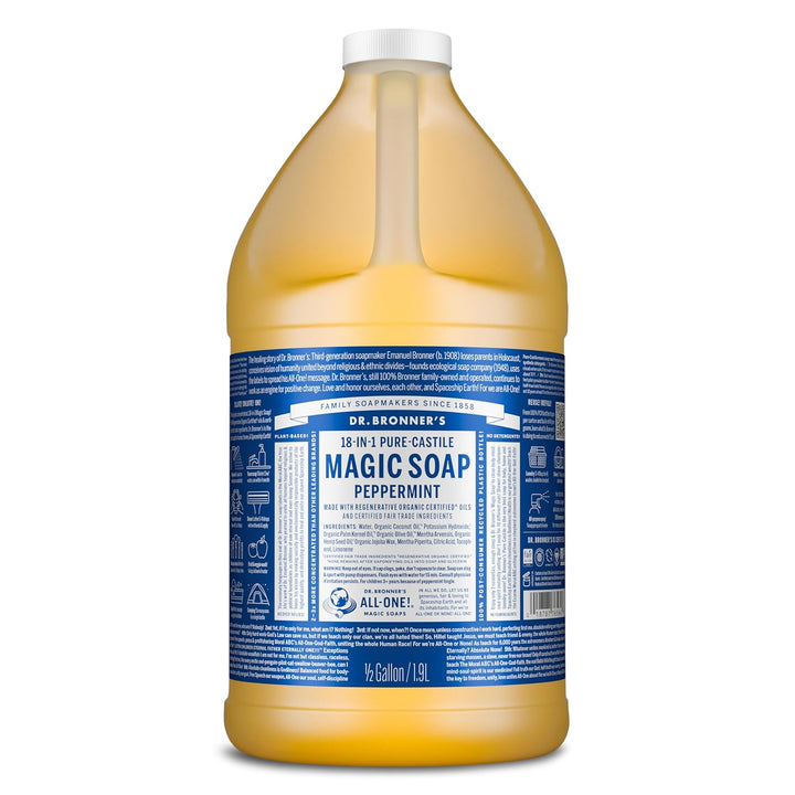 Dr. Bronner's - Jabón líquido mágico puro de Castilla (Menta 64...