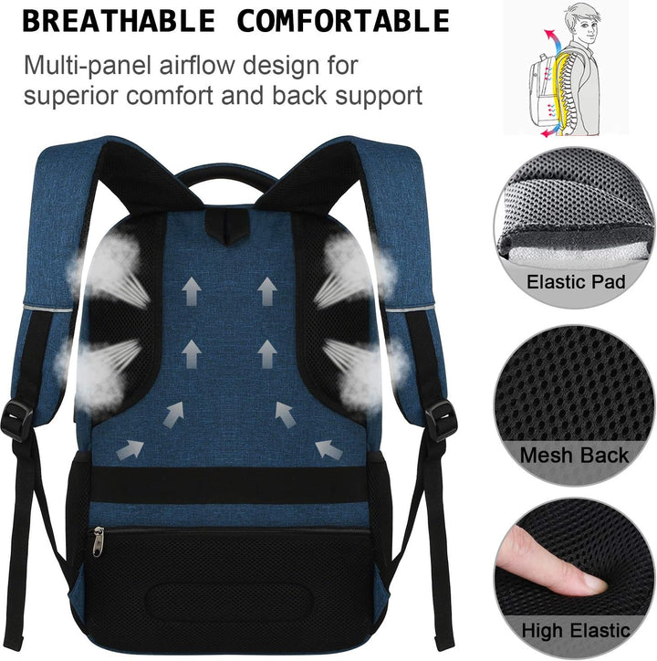 Mochila para laptop de 17 pulgadas, mochila para laptop antirrobo d...