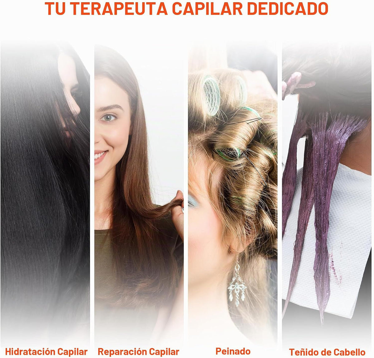 6 en 1 Salón Pelo Vapor Color Perm Cuero Cabelludo con Cajón Blanco
